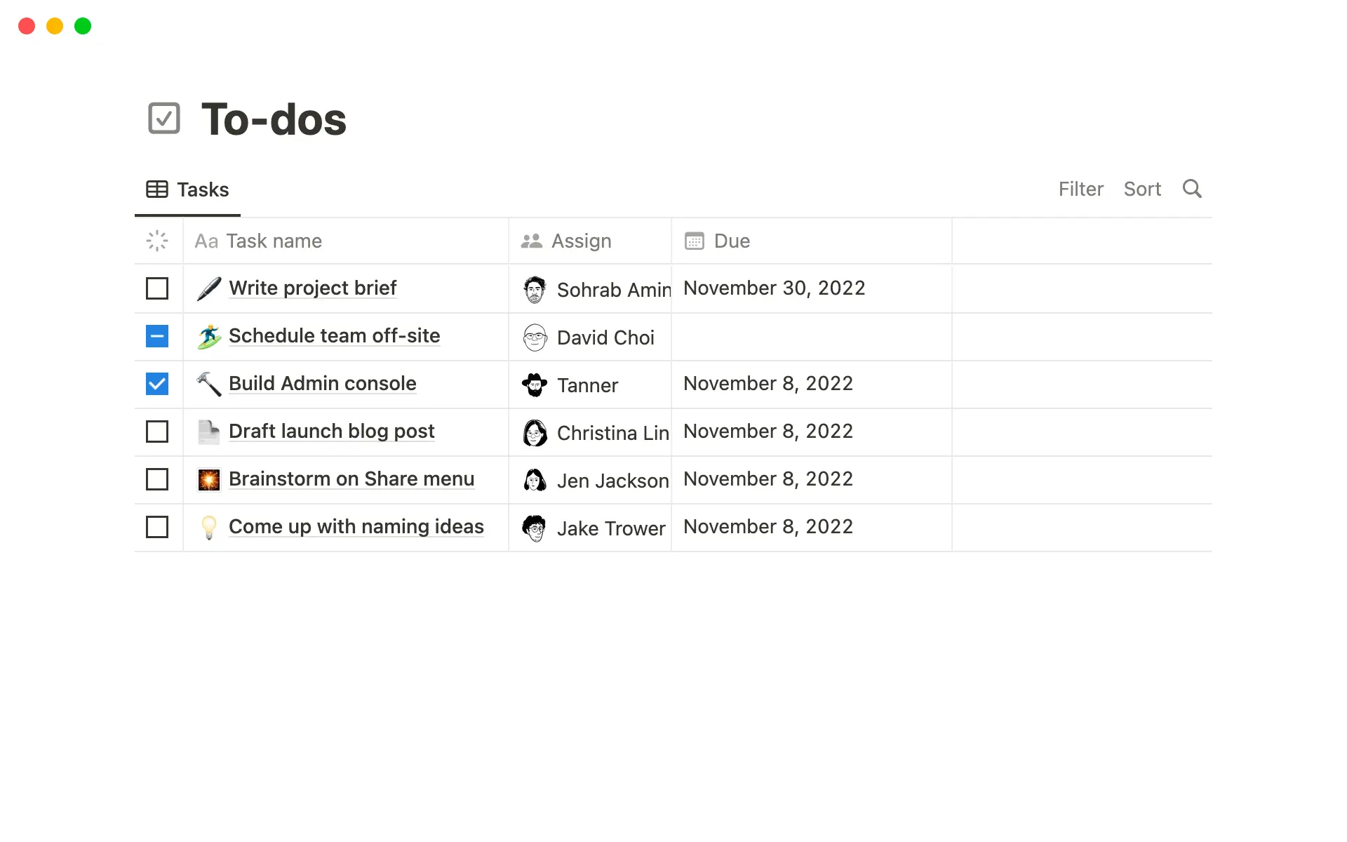 Create to-do lists